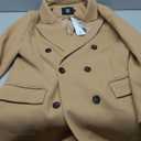 IDEALSANXUN Womens Long Wool Coats Fall Winter Double Breasted Trench Coat Peacoat (Medium, Camel)