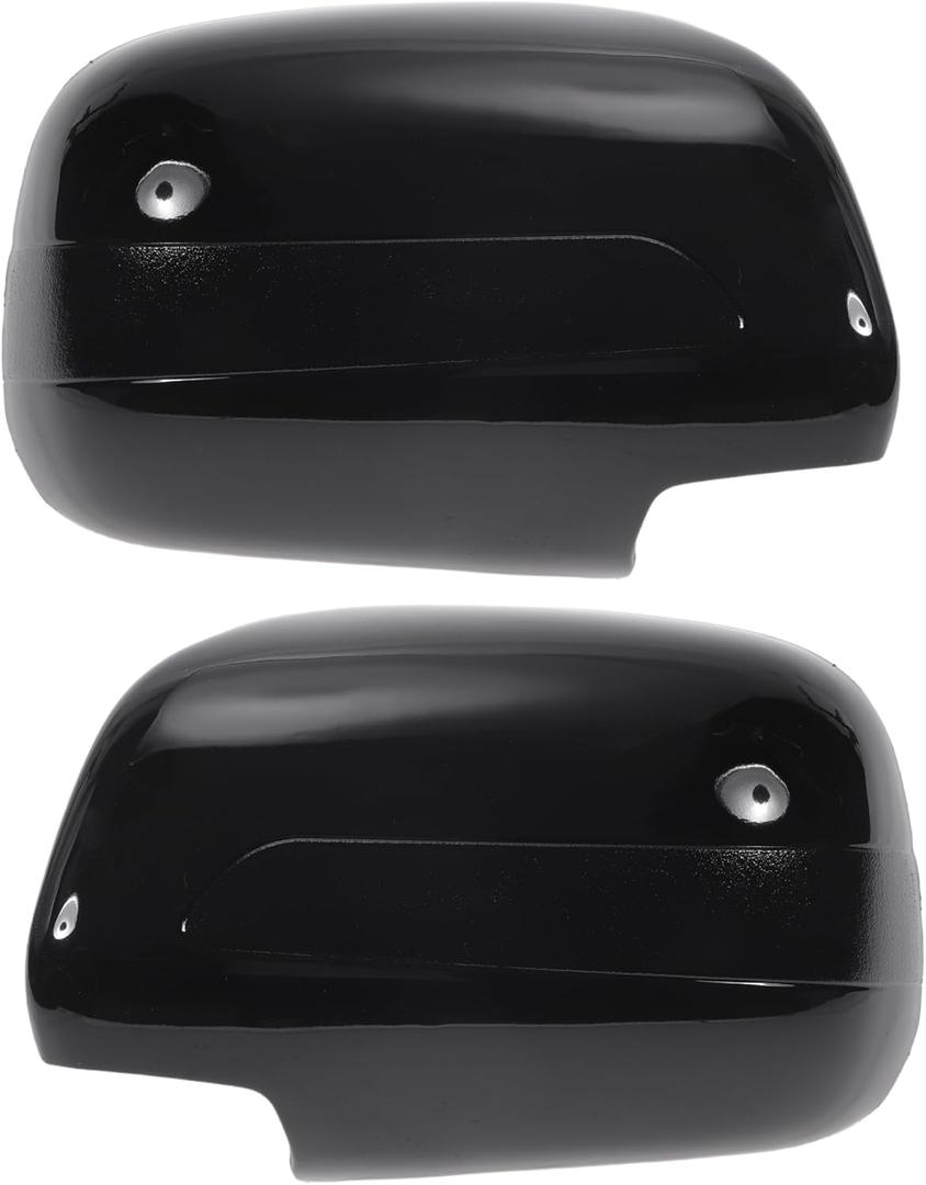 X AUTOHAUX Pair ABS Plastic Car Rear View Driver Passenger Side Mirror Cover Cap Overlay Gloss Black for Lexus RX350 2007-2009 RX330 2004-2006 SUV Mirror Guard Covers