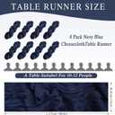 8 Pack Navy Blue Cheesecloth Table Runner 17x108 inch Boho Gauze Cheese Cloth Table Runners for Wedding Party Baby Bridal Shower Home Decor