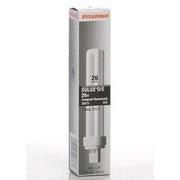 Sylvania #20673 CF26DD/E/835 26 watt Double-Tube Compact Fluorescent Lamp, 4-Pin (G24q-3) base, 3500K, 1710 lumens, 12,000hr life