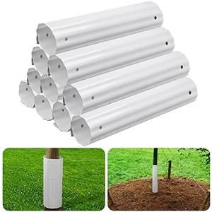 10pcs Tree Guard Protectors,Expandable Tree Trunk Protector,Grow Tubes Around Trunk Bark to Protect Various Size Trees from Weed whackers, Trimmers, and Animals
