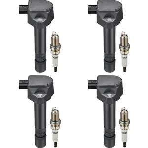 BDFHYK Ignition Coils UF582 and Iridium Spark Plug 9812 Compatible with 2006-2011 Honda Civic l4 1.8L Honda Oem Coil Pack Coil for Civic Replaces IZFR6K11S C1580 099700-102 DQ50132 Set of 4