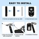 ACEBOY for Honda Key Fob Cover, 360 Degree Protection Soft TPU Key Case with Keychain for CRV Civic Accord HRV Pilot Odyssey Fit JED CRZ Smart Remote Key(Black,3/5 Buttons)