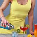 EVERYDAY COCKTAIL - Professional Glass Cocktail Shaker 14 oz, Martini Shaker with Recipes and Measurements, Built-in Strainer and Leakproof Seal, Clear Bar Tool for Margaritas, Martinis