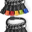 1/4 inch Hex Shank Bit Holders Keychain Quick-change Design for Nut Driver Screwdriver Drill Bit Gift for Men (Color-2 Set)