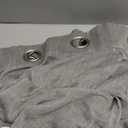 H.VERSAILTEX Linen Sheer Curtains 84 Inches Long Semi Sheer Curtains - Privacy Added Silver Grommet Linen Curtain Panels for Living Room/Bedroom Light Filtering Curtains (52"W x 84"L, 2 Panels, Grey)