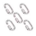 SHONAN 2.3 Inch Stainless Steel Chain Quick Links- 5 Pack 1/4" Locking Carabiners, Chain Hooks, Twist Key Ring Screw Chain Link, 650 Lbs Capacity (2.3 Inch, 5 Pack)
