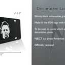 Officially Licensed Halloween Michael Myers Black Automotive-Grade Plastic Decorative Front Plate | Weatherproof Vehicle Accessory for Cars, SUVs, Trucks (12" x 6")