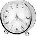 Welltop Analog Alarm Clock, 4 inch Super Silent Non Ticking Small Round Clock with Arabic Numerals Beep Sounds, Battery Operated, Lighted on Demand and Snooze, for Bedrooms Bedside Desk, Easy Set