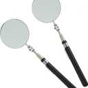 Round Telescopic Inspection Mirror, 85mm Area, Checking Tool for Vehicle, Observing Eyelashes, Mouth and Other Small Parts - Extended Large Mirror (2 PCS)