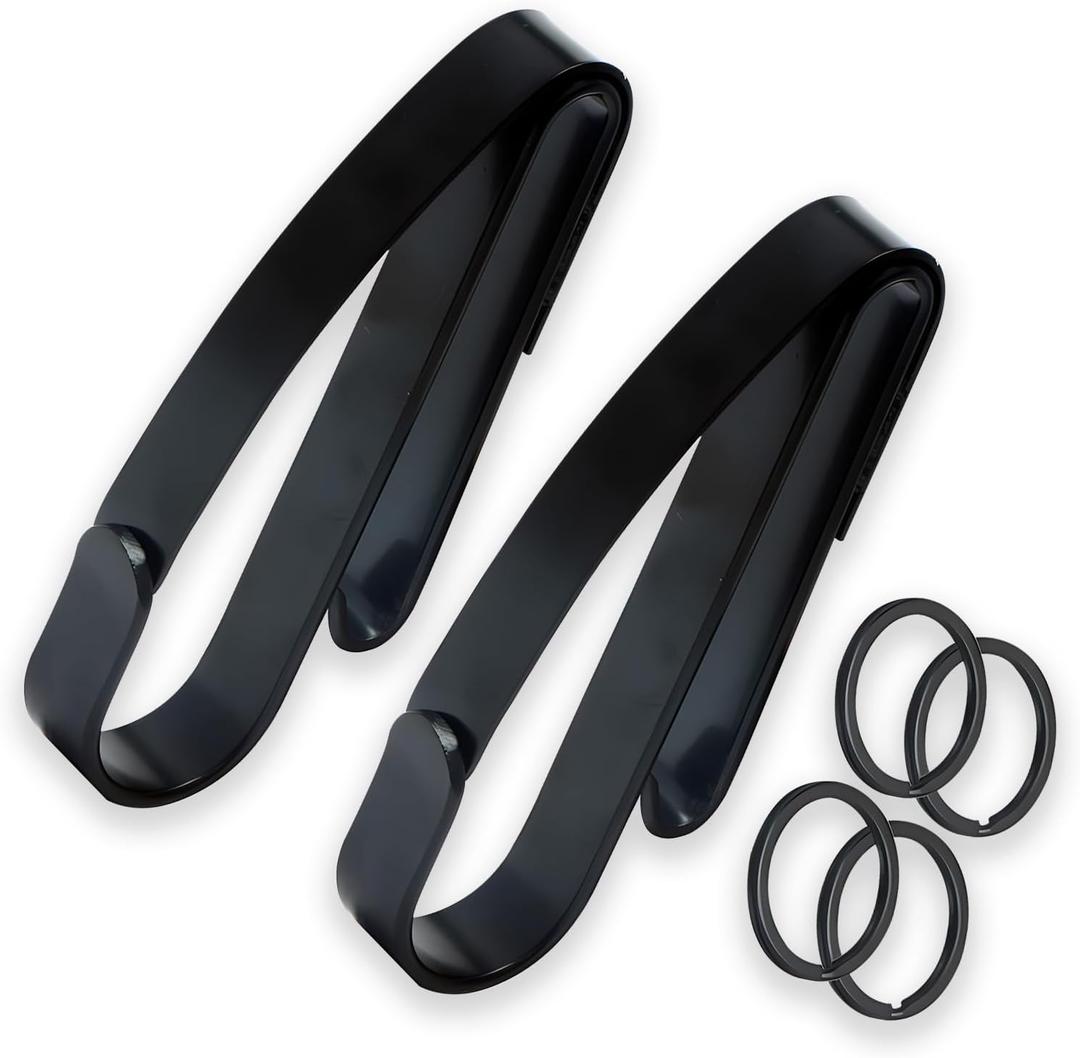 UGSHY 2 PCS Car Stainless Steel Tactical Keychain, Universal Duty Belt Doublesided Quick Release Detachable Keychain (Black), UGYSK2005BL-2PCS