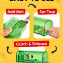 Motel Mouse Humane Mouse Traps No Kill Live Catch and Release 4 Pack - Reusable, Easy to Use & Clean, No Touch Release, Sensitive Includes Cleaning Brush, Instruction Manual & Video - Mousetrap Indoor