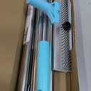 Carpet Rake for Pet Hair Removal: DELOMO Carpet Scraper Broom with 54 Adjustable Long Handle, Dual-Sided, Metal + Short Silicone for Carpets & Rugs, Extended Silicone for Shag Rugs & Hard Floors