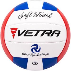 VETRA Premium, Soft Touch Volleyball, Official Size 5, Super Soft Volleyball Training Equipment for Professional & Recreational Use Practice, Sports & Outdoor, Women & Men