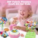 HAYXUN Flower Crafts for Kids Ages 4+, DIY Arts and Crafts for Kid Girl Toys, Hands-On Educational Toy, Reusable Art Toy for Creativity, Learning & Gifting, Birthday Gifts for Toddler Girls (Red)