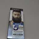 Men's Beard Dye for Men in 5 Minutes, Black Beard Dye Shampoo for Mustache 100% Gray Coverage, Root Touch Up, 3 in 1 Simpler Hair Color for Men, Long Lasting Black Dye Shampoo for Facial Hair, 200 ml