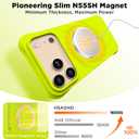 Magnetic for iPhone 17 Pro Max Case 6.9", Compatible with MagSafe, [Integrated Silicone Camera Control Cover] [Screen Protector], 2X MIL-STD Drop Protection for 17 ProMax Case, Neon Yellow
