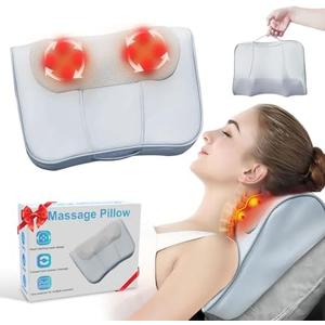 AISZG Neck Back Massager for Pain Relief,Gifts for Women Men Mom Dad - Shiatsu Back and Neck Massager with Heat,Deep Tissue Kneading Electric Pillow