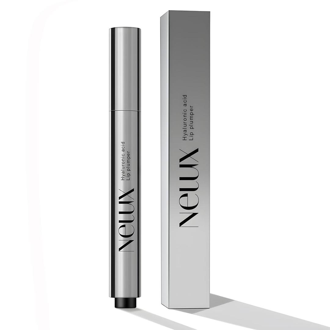 Lip Plumper, Nelux Hyaluronic Acid Lip Plumper, Instant Hydration While Visibly Boosting Fullness and Smoothness, Natural Lip Plumpers Without Sticky Glosses and Painful Tingles (1PC)