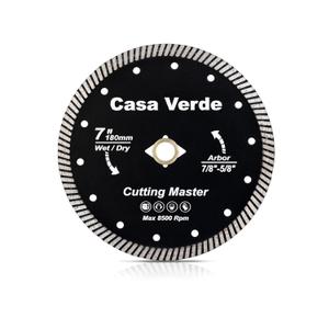 Casaverde 7" Diamond Turbo Blade Granite Blade Dry Cutting for Granite Quartz Quartzite