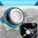 Thermostatic Radiator Cap, Universal Thermostatic Radiator Cap Water Tank Cover Leakproof W/Temperature Gauge(Big head 0.9bar)