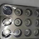 2 Pack Mini Cheesecake Pans Removable Bottom 12 Cavity Mini Cupcake Pan with Silicone Handle Nonslip Anti Heat Nonstick Carbon Steel Muffin Mold 13" x 8" Baking Molds