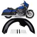 Motorcycle 17" Wrap Front Fender Mudguard for Harley Touring Electra Glide Road Glide Road King Street Glide Gloss Black ABS Plastic