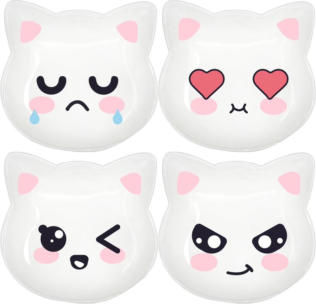 (4 Pcs) Reusable Gel Ice Pack, Boo Boo Ice Pack, Cute Ice Pack for Injuries, Breastfeeding, Wisdom Teeth, Pain Relief, Fever, Headaches