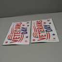 2 x Veterans Day Stickers for Windows 6 Sheets Removable USA Eagle Home Kitchen Decor