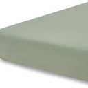 Pobibaby - Single Solid Premium Fitted Baby Crib Sheets for Standard Crib Mattress - Ultra-Soft Cotton Blend, Safe and Snug, and Stylish Solid Crib Sheet (Sage Green)