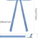 SIMISI RIBBON 24 Pcs Light Blue Velvet Christmas Tree Bows Door Garland Decor Vintage Wreath Bow (3/8'' Wide, 5 * 7 inch)