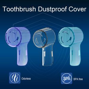 HSYTEK 4 Pack Toothbrush Heads Dustproof Cover Compatible with Oral B, Fits for Oral-B iO Series, Pro 1000, 1500, 5000, 7500 Electric Toothbrush, Protects Brush Head and Convenient Travel (Mixing Colors)