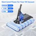 8000mAh Replacement Battery for Dyson, 21.6V Li-ion Battery Compatible with Animal/Animal+/Absolute/Motorhead/Fluffy/Slim/SV10 All V8 Cordless Vacuum Series