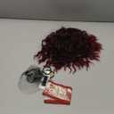 Isaic Ponytail Extension 8 Inch Short Wavy Curly Ponytails Drawstring Ponytail for Black Women Ombre Burgundy Pony Tails Hair Extensions Synthetic Hairpiece for Daily Use