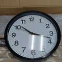 Inbagi 12 Pcs Wall Clock Small Silent Non Ticking Modern Clocks Round Easy to Read Battery Operated Decorative Quartz Clock for Home Bedroom Kitchen Bathroom Living Room School Office (Black,10 Inch)