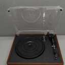 Vinyl Record Player with Speakers Vintage Turntable for Vinyls Records Belt-Driven Turntables 3-Speed Bluetooth Playback Headphone AUX RCA Line LP Vinyls Players for Sound Enjoyment Retro Brown