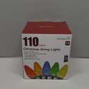 Minetom C9 Christmas Lights Outdoor, 88FT 110LED String Lights with 8 Lighting Mode, Waterproof Connectable UL Certified C9 Christmas Decorations for Indoor Outdoor Patio Roofline Decor Multicolor