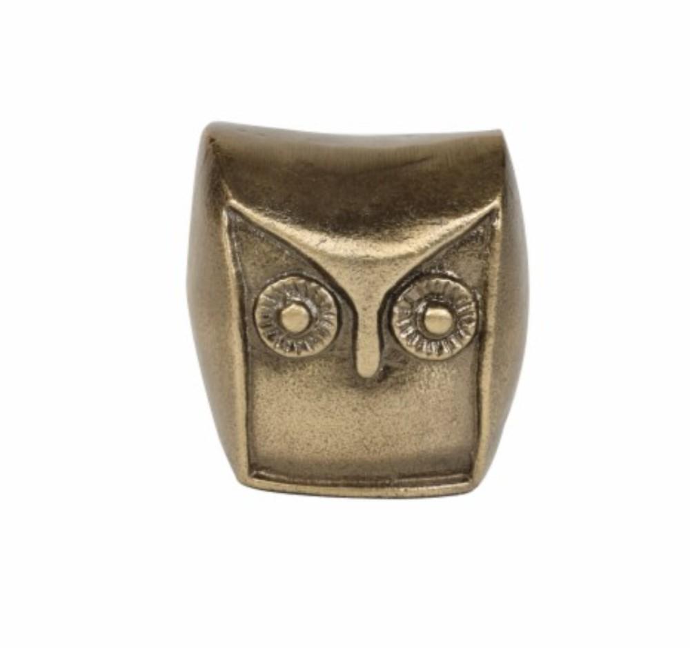 HD Designs Aluminum Owl Gold 4.5 Inches Home Decor Desk Table Shelf Figure