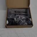 14 Pcs Christmas Accessories Village Figurine Miniature Pine Trees Snow Artificial Christmas Trees Bare Branch Tree Street Lamps for Xmas DIY Crafts Winter Room Landscape(Exquisite Style)