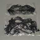 TFTSR Masquerade Masks for Women Couples,Men Mardi Gras Mask,Girls Black Gold Lace Costume,Adults Venetian Party Dress