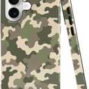 Case Compatible with iPhone 17 Pro Max,[Compatible with MagSafe] Camouflage Camo Phone Case for Girl Women Boy Men,Dual-Layer Fashion Design Blue