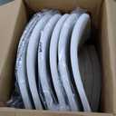 Amazon Basics Sturdy Foldable Plastic Chair, Portable, 350-Pound Capacity, White, 6-Pack