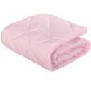 NTBAY Down Alternative Toddler Comforter, Lightweight and Warm Solid Color Baby Crib Quilted Blanket, 39x47 inches, Pink