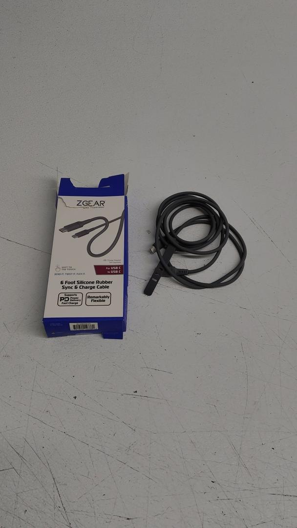 ZGear 6 Foot Silicone Rubber Sync & Charge Cable For USB C to USB C