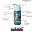 Simple Modern Kids Summit Water Bottle with Straw Lid | 14oz Stainless Steel Cup Insulated Tumbler for Toddlers, School | Under the Sea