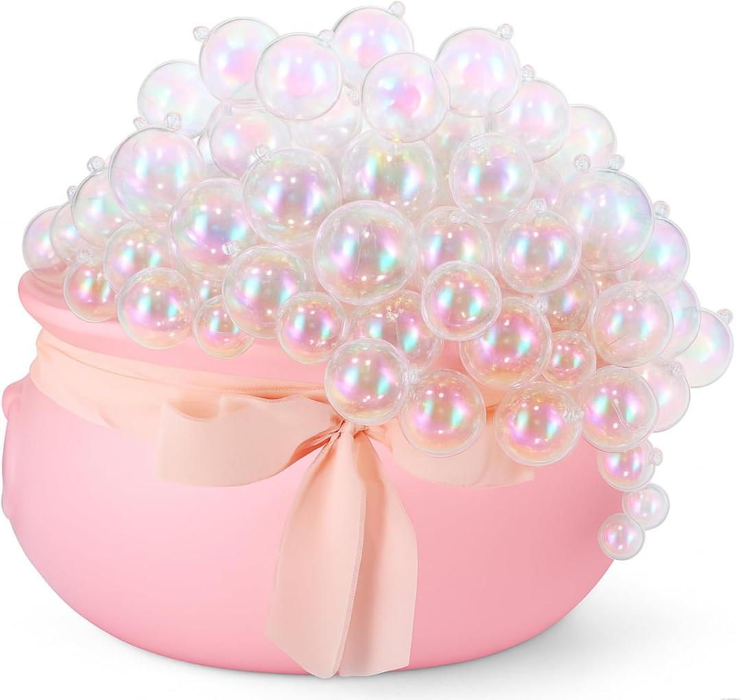 62 Pcs Pink Christmas Decorations Pink Mirror Disco Ball Decorations Indoor DIY Christmas Tabletop for Xmas Party Kitchen Table Home Decoration Set