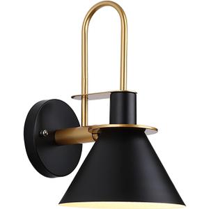 Arturesthome Farmhouse Wall Sconce, Industrial Black Wall Sconces, Rustic Antique Gooseneck Wall Lamp Lighting, Vanity Light Fixtures for Barn Porch Bedroom Living Room