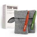 ZOMCHI 2 Pieces Exfoliating Soap Bags, Soap Savers for Bar Soap, Soap Bar Pouch for Deep Exfoliation, Foaming Soap Sock for Shower