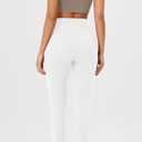 ODODOS ODTHERMAL Women's Fleece Lined Yoga Pants with Pockets - 25" / 28" High Waisted Warm Workout Leggings,  White S/M