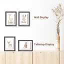 ArtVibes 4x6 Floating Picture Frame Set of 2, Double Glass Picture Frame for up to 6x8 Photos, Picture Frames for Wall and Tabletop Display, Rustic Brown